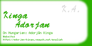 kinga adorjan business card